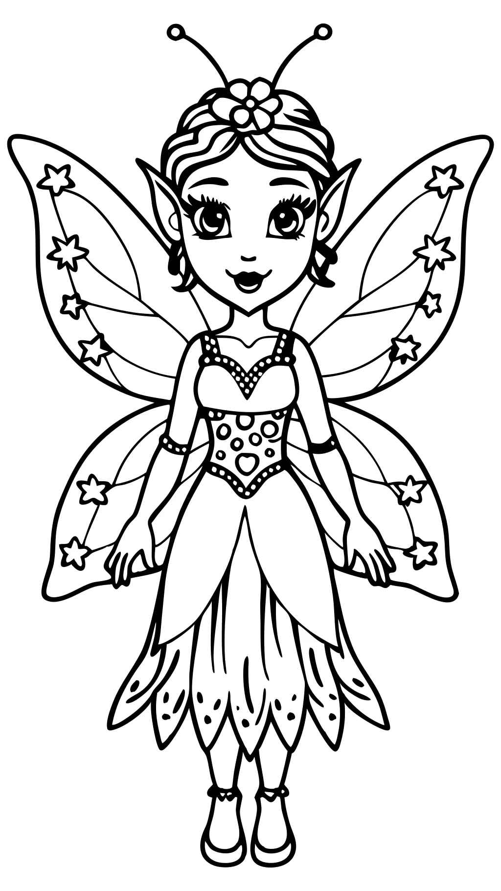 coloring pages of pretty fairies